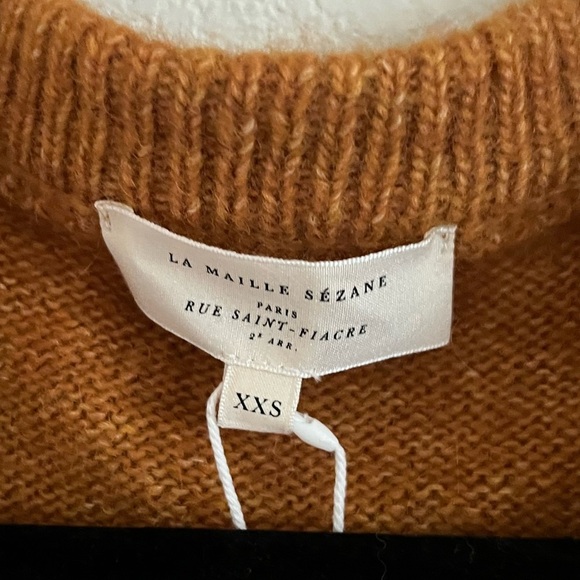 Sezane Maxime Gilet Cardigan in Ochre NWT XXS - Picture 5 of 8